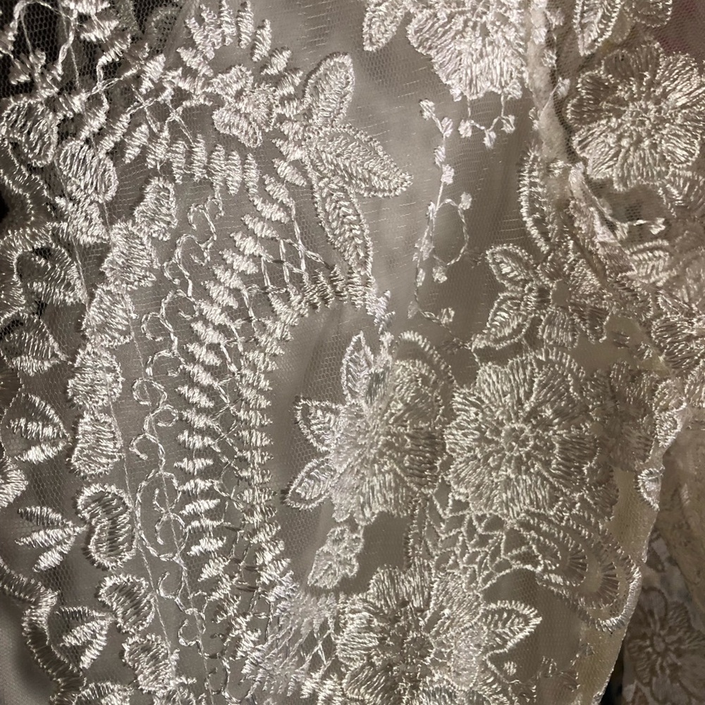 Ivory Embroidered Dress with Open Back
